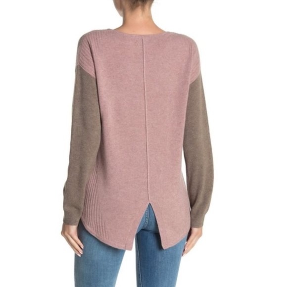 Knyt & Lynk Colorblock Dolman Cashmere Sweater - Picture 5 of 7